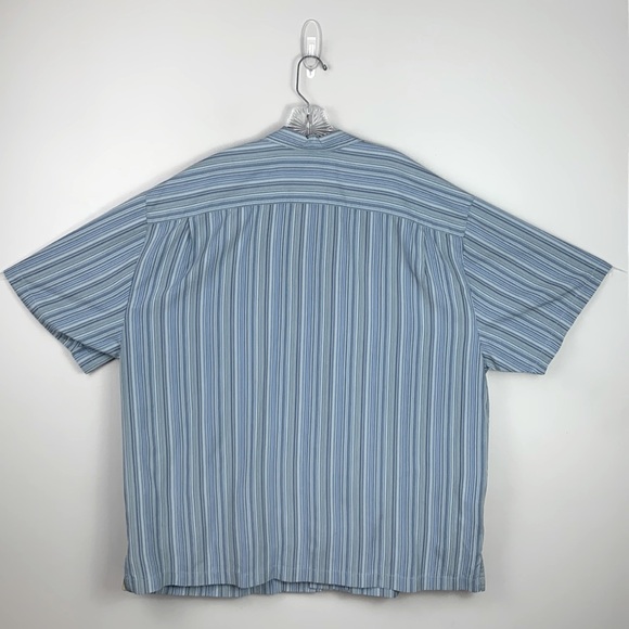 Tommy Bahama Silk Blue Striped Luxury Evening Shirt - Picture 4 of 8